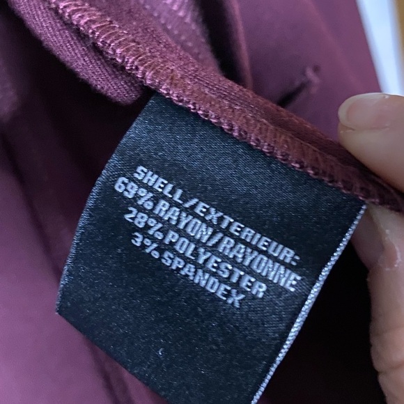 Bagatelle Burgundy Knit Longline Double Breasted Blazer - Picture 7 of 7